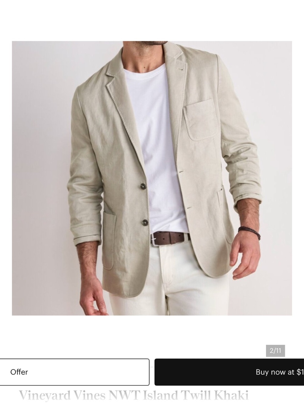 Vineyard Vines Khaki Lightweight Blazer